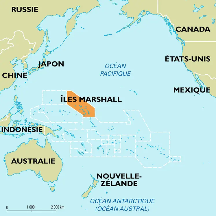 Marshall (îles) : carte de situation