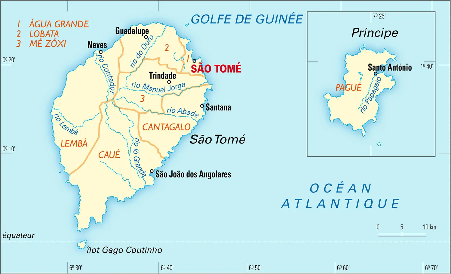São Tomé-et-Príncipe : carte administrative