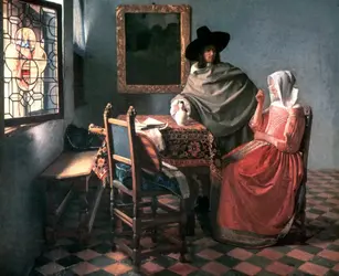 <it>Le Verre de vin</it>, Vermeer de Delft - crédits : AKG-images