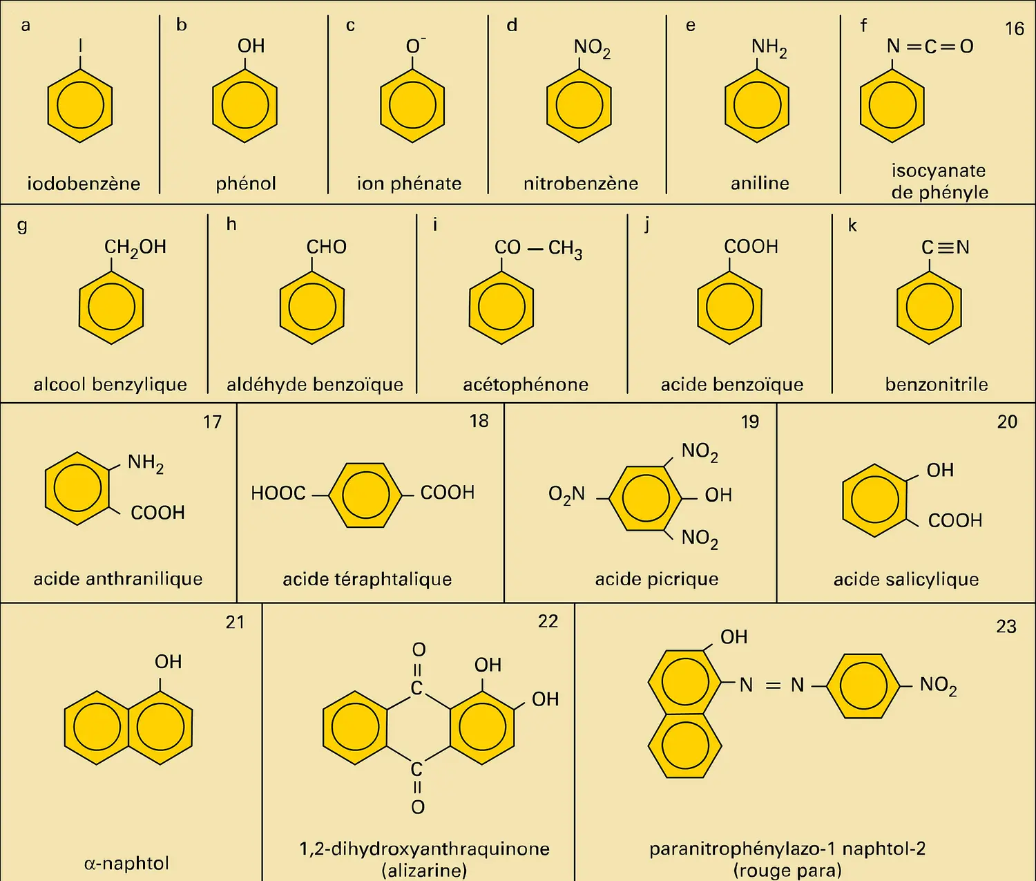 Hydrocarbures : dérivés fonctionnels