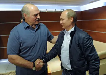 Rencontre Poutine-Loukachenko en 2014 - crédits : Mikhail Klimentyev/ Ria-Novosti/ AFP