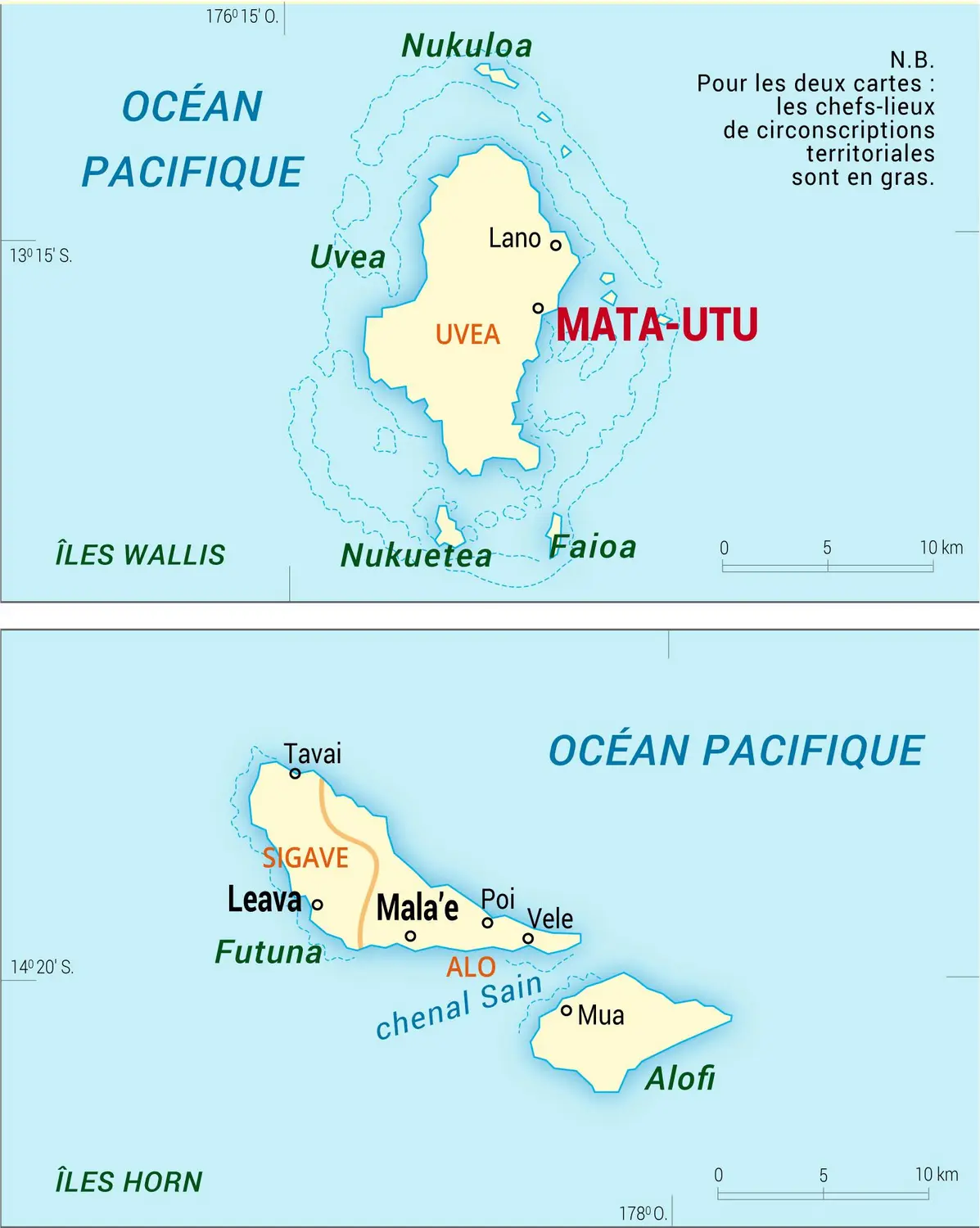 Wallis-et-Futuna [France] : carte administrative
