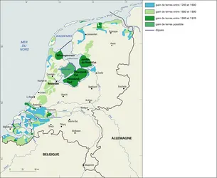 Pays-Bas : conquête des terres - crédits : Encyclopædia Universalis France