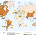 Pays producteurs d'O.G.M. - crédits : Encyclopædia Universalis France