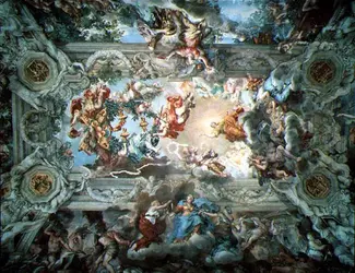 Plafond du palais Barberini, P. de Cortone - crédits :  Bridgeman Images 
