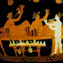 Cratère, vase grec, banquet - crédits : Erich Lessing/ AKG-images