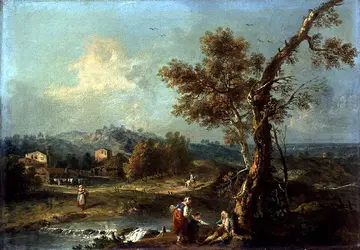 <it>Paysage à l'italienne</it>, F. Zuccarelli - crédits :  Bridgeman Images 