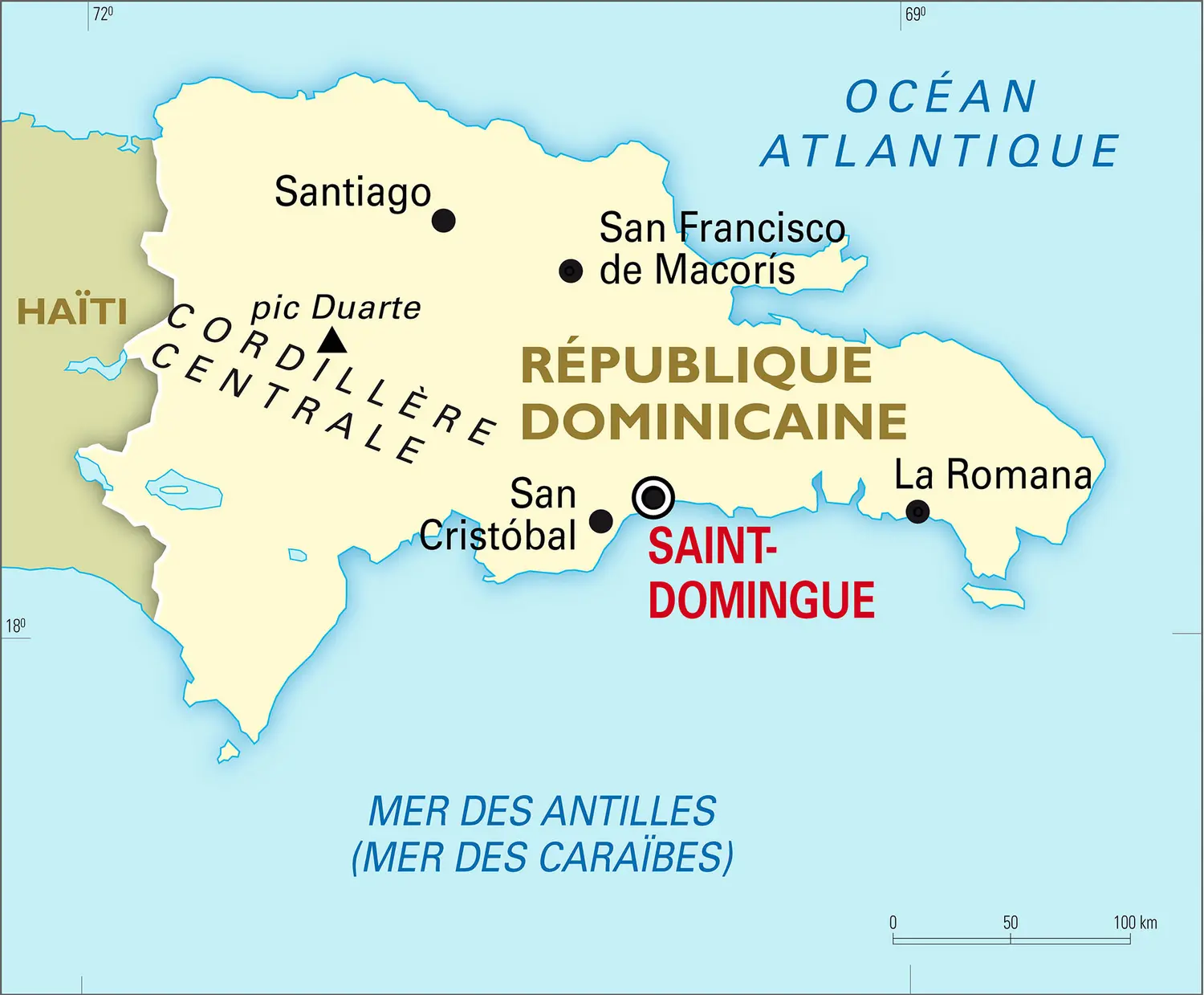 Dominicaine (République) : carte générale