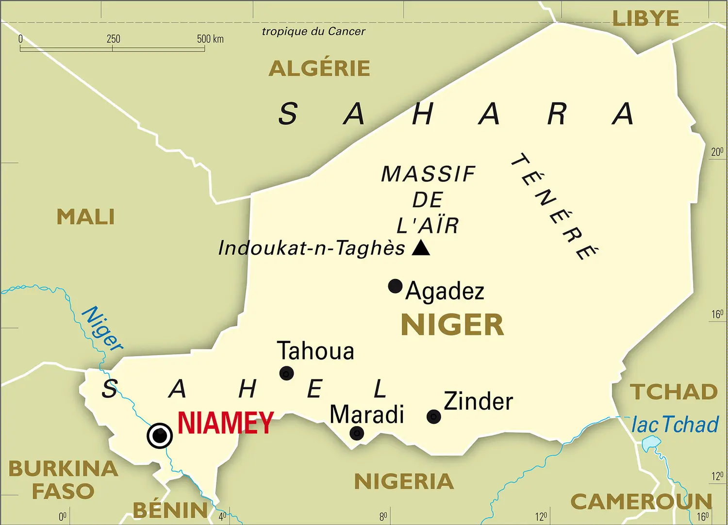 Niger : carte générale