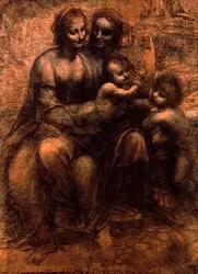 <it>Sainte Anne avec la Vierge, l'Enfant Jésus et saint Jean-Baptiste</it>, L. de Vinci - crédits :  Bridgeman Images 