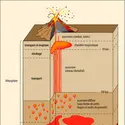 Processus d’une éruption volcanique. - crédits : Encyclopædia Universalis France