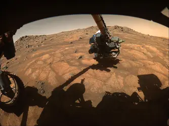 Bras robotique du rover <em>Perseverance</em> - crédits : NASA/ JPL-Caltech