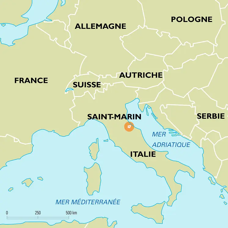 Saint-Marin : carte de situation