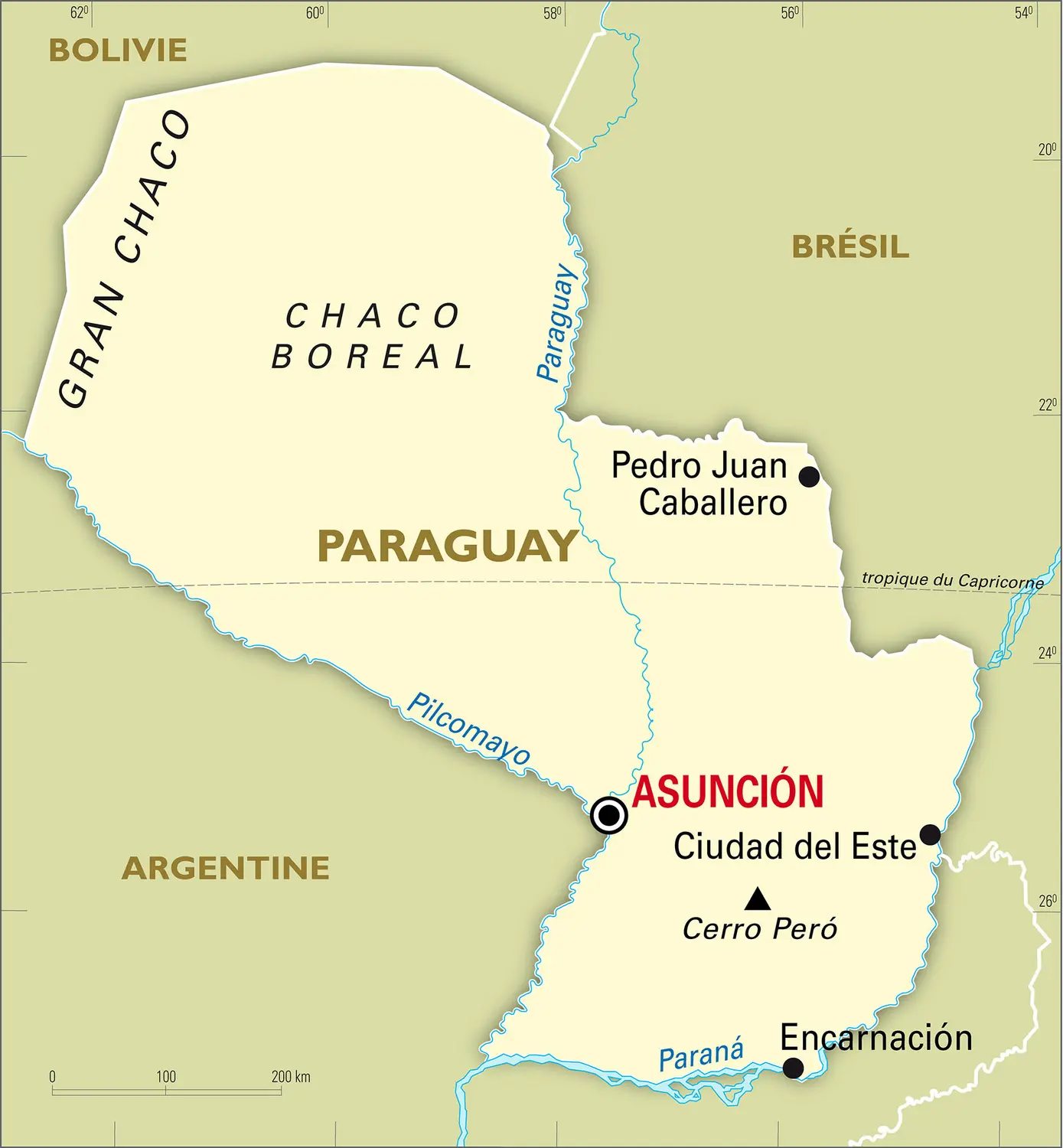 Paraguay : carte générale