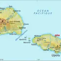 Samoa : carte physique - crédits : Encyclopædia Universalis France