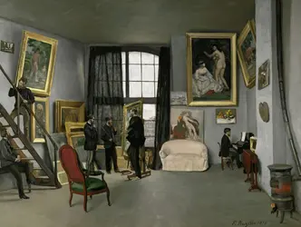 <it>L'Atelier de Bazille</it>, F. Bazille - crédits : Erich Lessing/ AKG-images