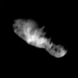 Comète Borrelly : le noyau - crédits : NASA/ JPL