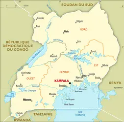 Ouganda : carte administrative - crédits : Encyclopædia Universalis France