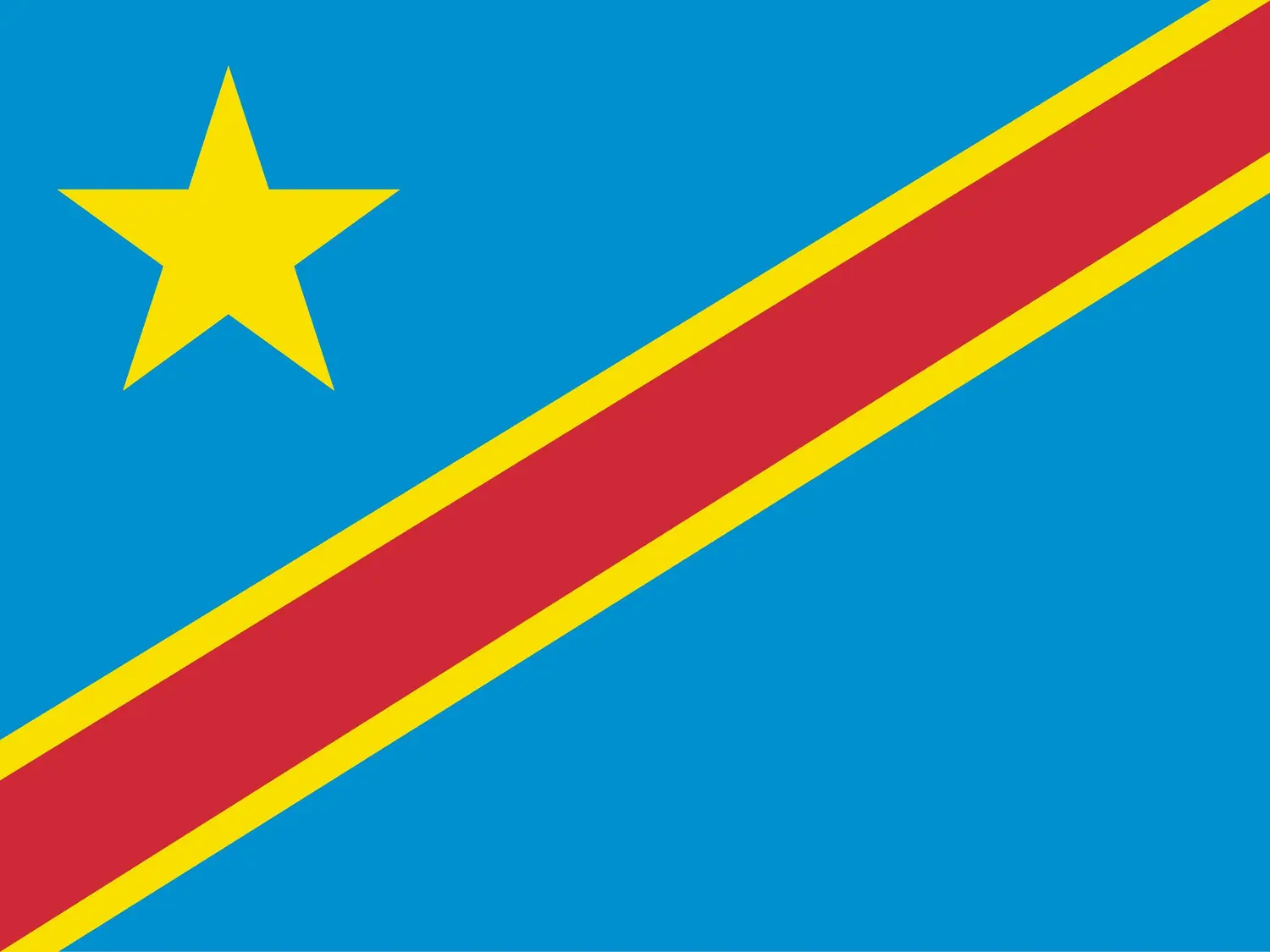 Congo (République démocratique du) : drapeau