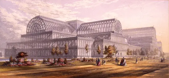 <em>Crystal Palace</em>, lithographie de George Baxter - crédits : Library of Congress, Washington, D.C. 