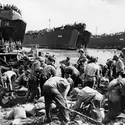 Débarquement sur l'île de Leyte - crédits : Hulton Archive/ Getty Images