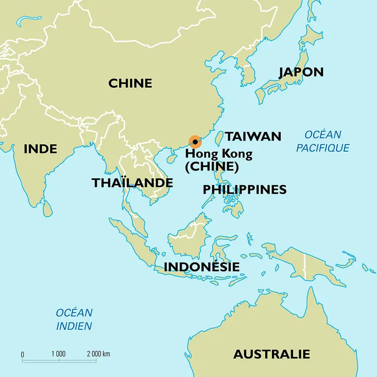 Hong Kong [Chine] : carte de situation
