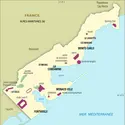 Monaco : carte administrative - crédits : Encyclopædia Universalis France