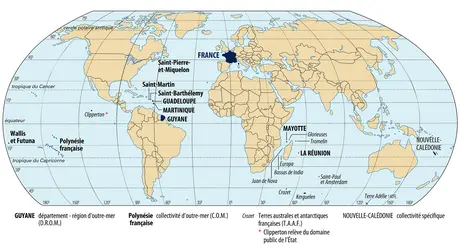 L'outre-mer français - crédits : Encyclopædia Universalis France