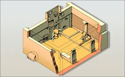 Reconstitution d'un sanctuaire de Çatal Hüyük - crédits : Encyclopædia Universalis France