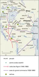 Afrique orientale au début du XIX<sup>e</sup> siècle - crédits : Encyclopædia Universalis France