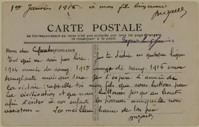 Correspondance de guerre, 1915 - crédits : Europeana ; CC-BY-SA 3.0