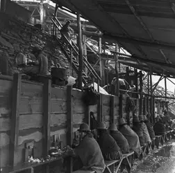 Triage du minerai - crédits : Three Lions/ Hulton Archive/ Getty Images