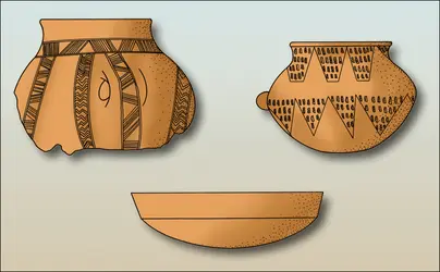 Céramiques (deuxième phase du Néolithique ancien) - crédits : Encyclopædia Universalis France