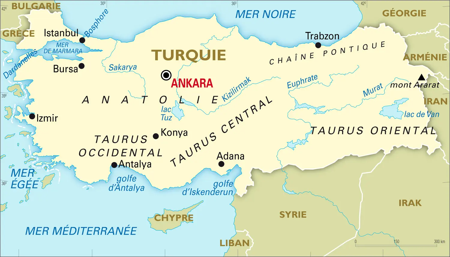 Turquie : carte générale