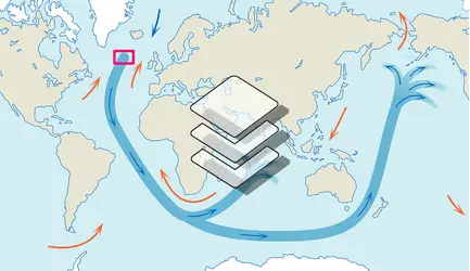 Circulation profonde des océans - crédits : Encyclopædia Universalis France