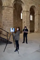 Relevé par lasergrammétrie de l’abbatiale de Bernay (Eure) - crédits : F. Giligny/ UMR Trajectoires/ CNRS-Université Paris-I-Panthéon-Sorbonne