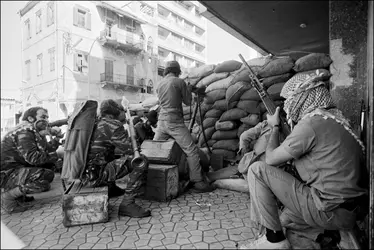 Affrontements au Liban, automne de 1975 - crédits : Claude Salhani/ Sygma/ Getty Images