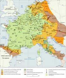 Empire carolingien - crédits : Encyclopædia Universalis France