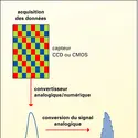 Appareil photographique numérique : schéma de principe - crédits : Encyclopædia Universalis France