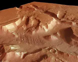 Mars : Aeolis Mensae - crédits : G. Neukum/ DLR/ FU Berlin/ ESA