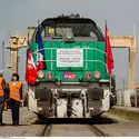 Arrivée du premier train de marchandises Wuhan-Lyon, 2016 - crédits : K. Konrad/ SIPA