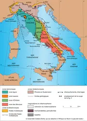 Structure de l'Appenin - crédits : Encyclopædia Universalis France