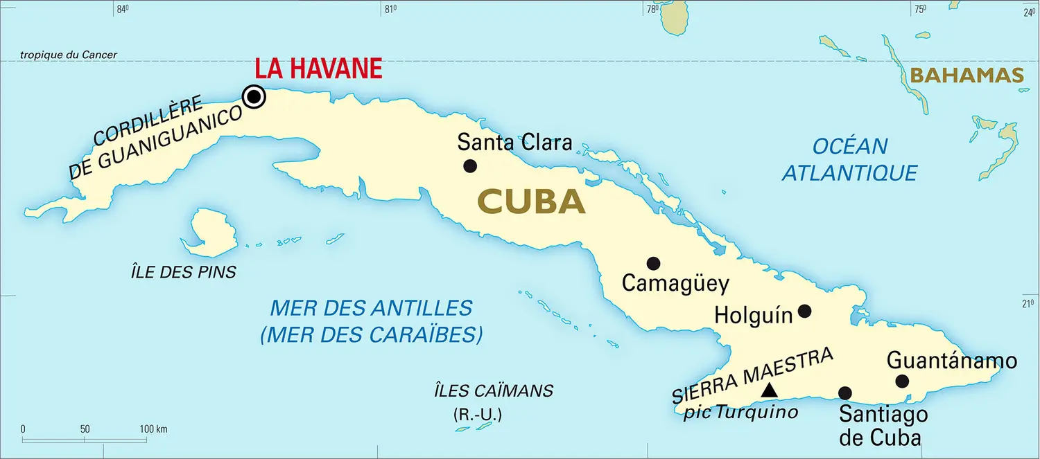 Cuba : carte générale