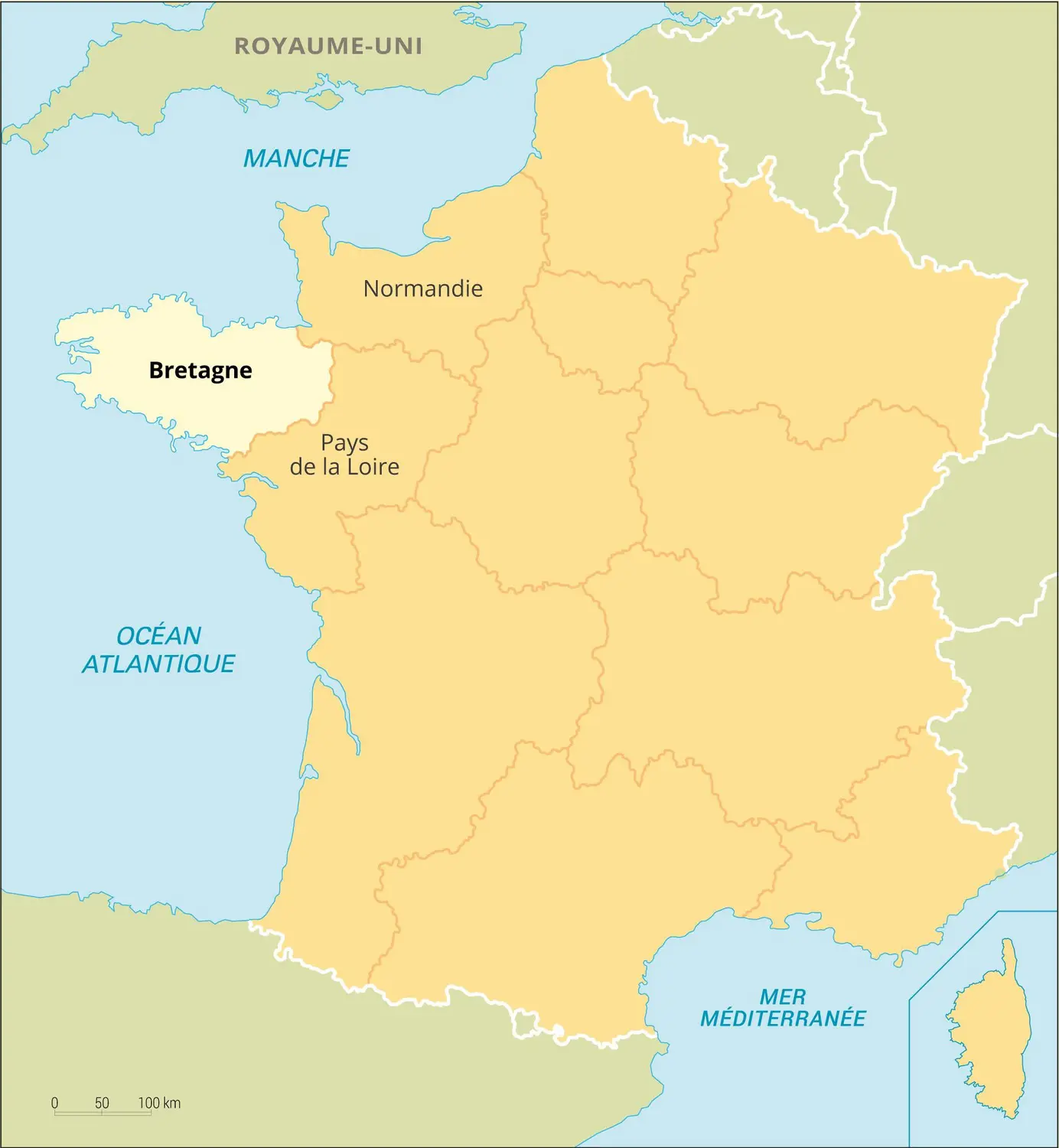 Bretagne : carte de situation