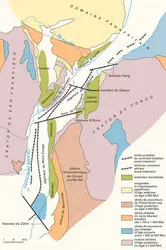 Région Gabon-Congo-Brésil à la fin du Jurassique - crédits : Encyclopædia Universalis France