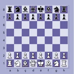 Position initiale (échecs) - crédits : Encyclopædia Universalis France