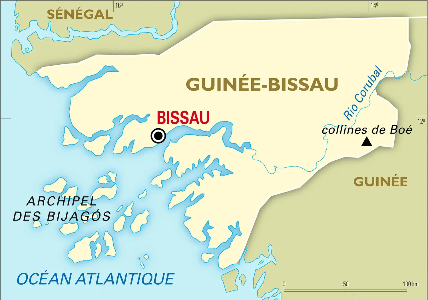 Guinée-Bissau : carte générale