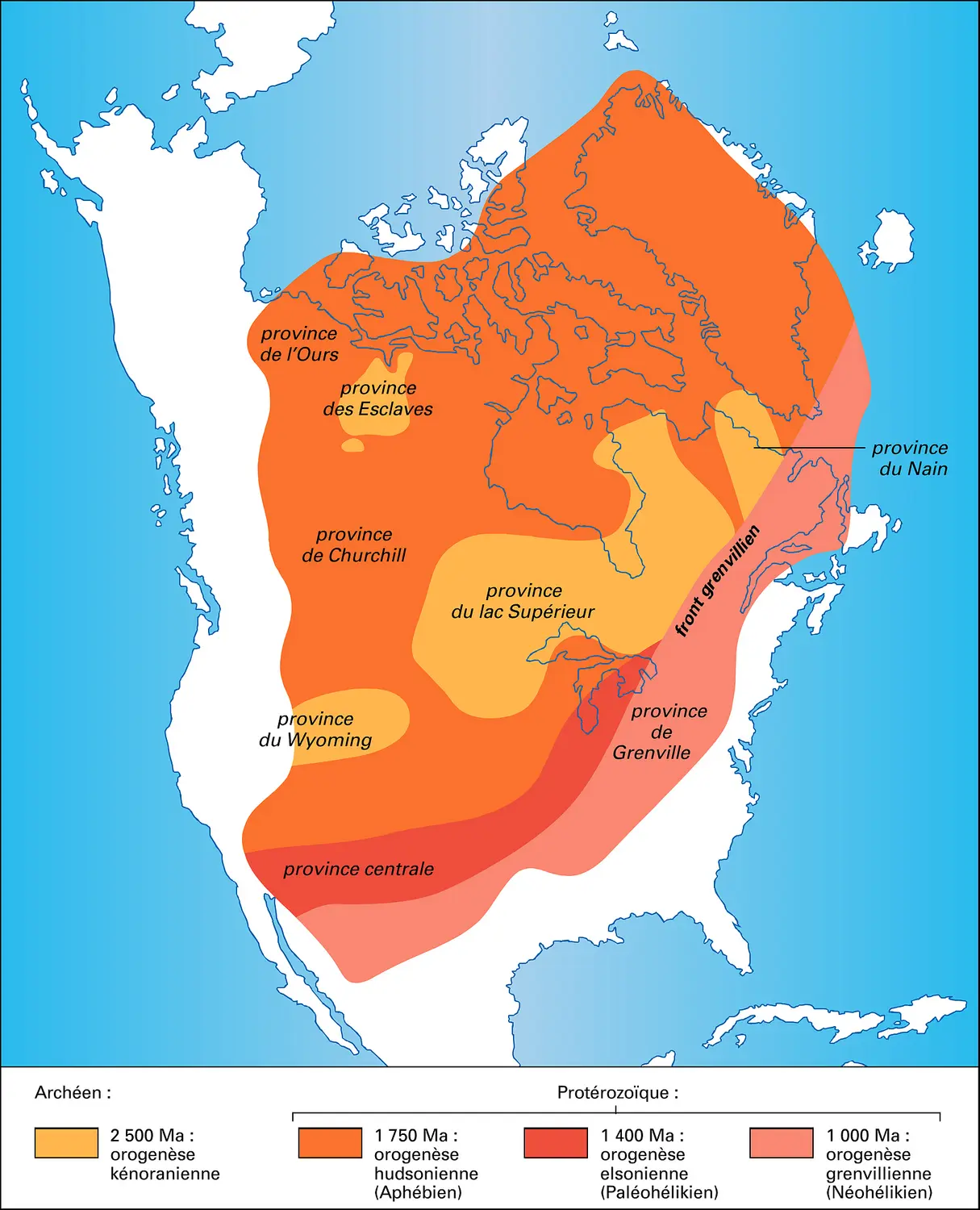 Amérique du Nord au Précambrien