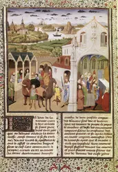 Couronnement de Charlemagne en 800, enluminure - crédits : Erich Lessing/ AKG-images
