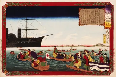 Arrivée au Japon du commodore Perry - crédits : Collection Dagli Orti/ British Museum Londres/ Aurimages